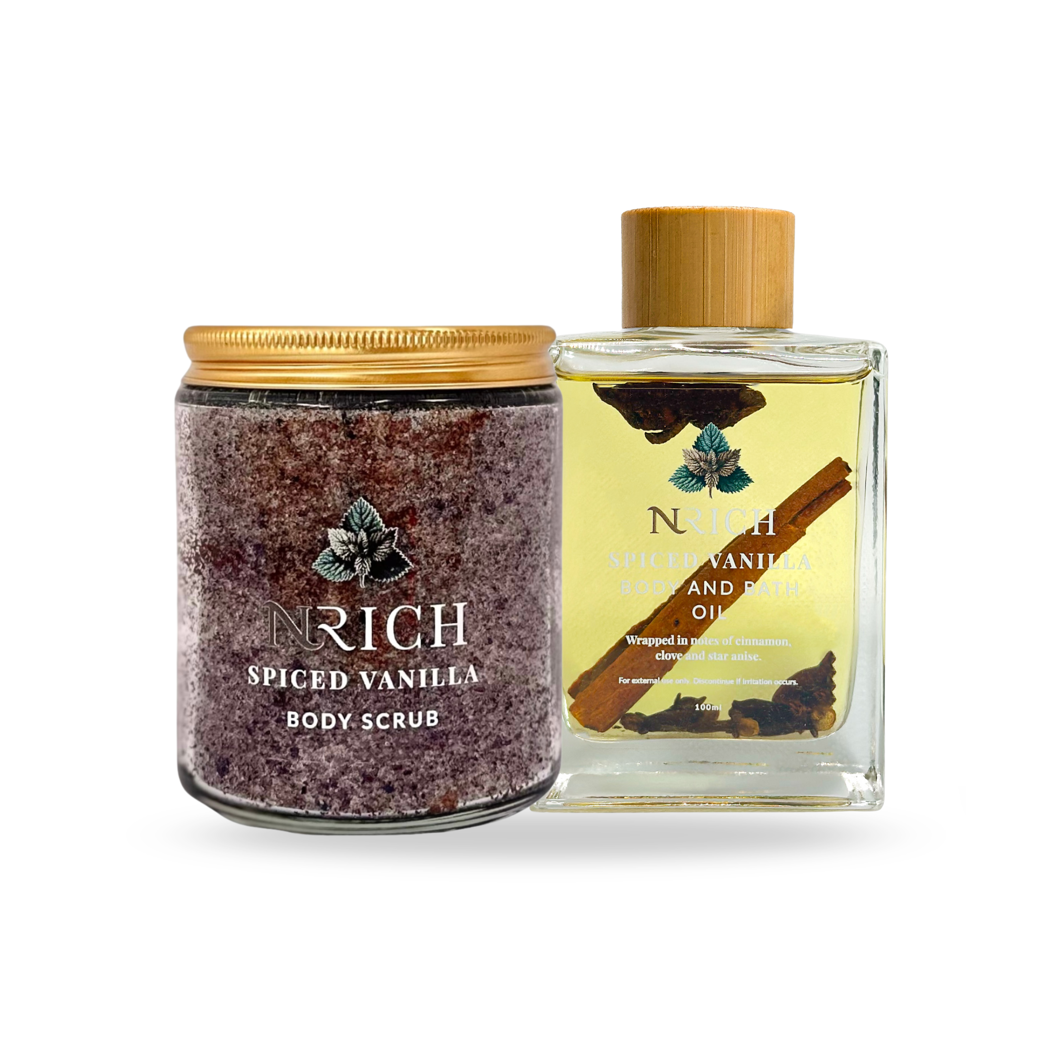 Body Scrub + Body and Bath Oil Bundle